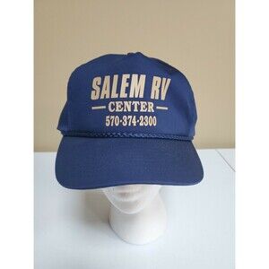 Vintage Salem RV Centre Trucker Rope Hat Blue Cap Nissin